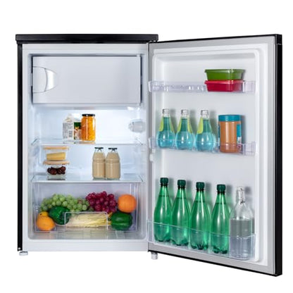CHIQ CTT107BC Kühlschrank Klein 107 Liter, Höhe 84cm, Tiefe 55cm, Vario Box, Mikro-Gefrierfach, 7 Temperaturregelstufen, geräuscharm, 87 kWh/Jahr, Schwarz
