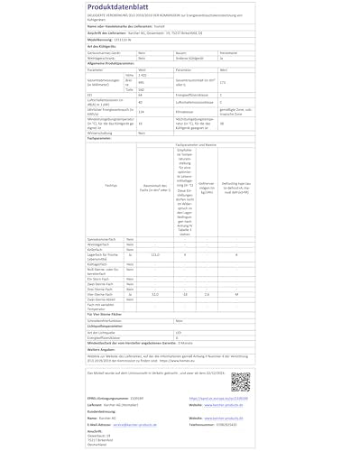 homeX Kühl-Gefrierkombi 173L weiß - 4-Sterne Gefrierfach, 142.5cm hoch, 40dB leise, freistehend, Modell CFS1110-W