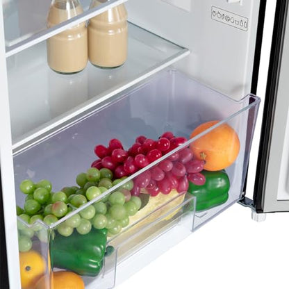 CHIQ CTT107BC Kühlschrank Klein 107 Liter, Höhe 84cm, Tiefe 55cm, Vario Box, Mikro-Gefrierfach, 7 Temperaturregelstufen, geräuscharm, 87 kWh/Jahr, Schwarz
