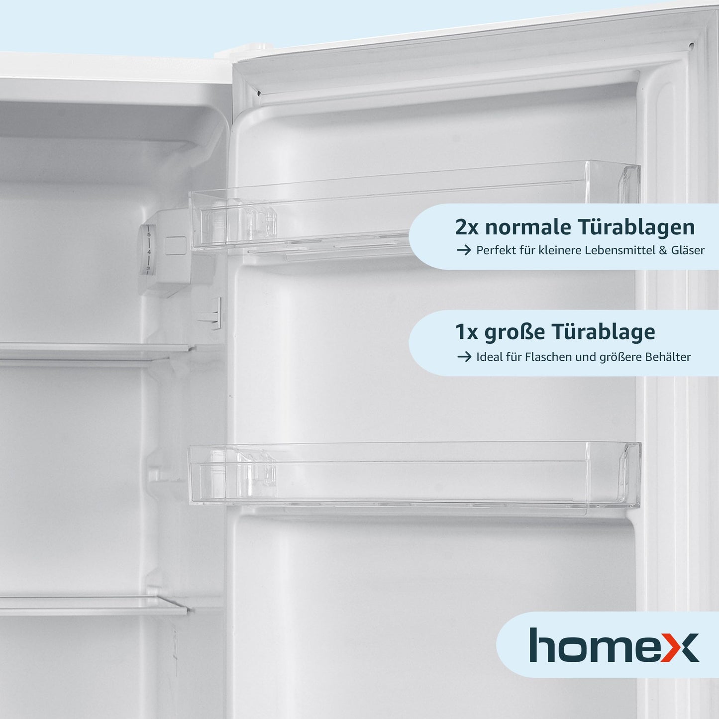homeX Kühl-Gefrierkombi 173L weiß - 4-Sterne Gefrierfach, 142.5cm hoch, 40dB leise, freistehend, Modell CFS1110-W